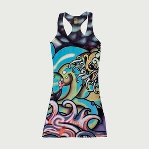 Ed Hardy Mermaid Print Knit Dress